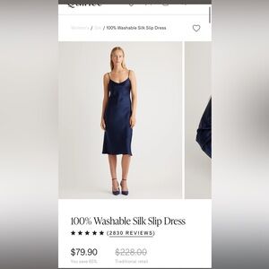 Quince 100% Washable Silk Slip Dress
